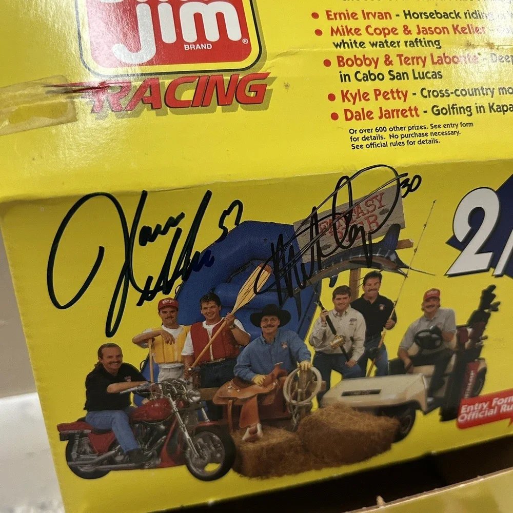 Vintage Slim Jim Racing Store Box‎ Mike Cope Jason Keller Autograph Signed Auto